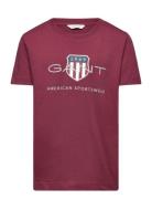 Archive Shield Ss T-Shirt GANT Burgundy