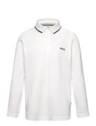 Long Sleeve Polo BOSS White