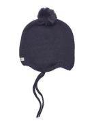 Bonnet Wool Knit W. Pompom Huttelihut Navy