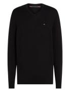 Essential Cotton V Neck Tommy Hilfiger Black