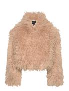 Harvey Faux Fur Ls Jacket French Connection Beige