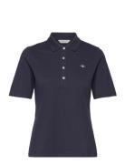 Slim Shield Ss Pique Polo GANT Navy