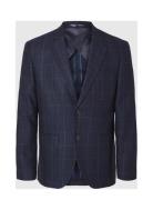 Slhslim-Dallas Wool Check Blz Noos Selected Homme Navy