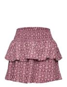 Printed Skirt With Ruffles Mango Pink