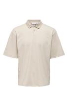 Onscaspian Aut Ss Polo ONLY & SONS Cream