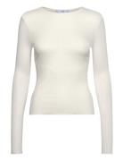 Fine Ribbed Knit Top Mango White