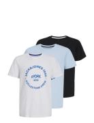 Jjsimon Tee Ss Crew Neck 3Pk Mp Jnr Jack & J S Blue