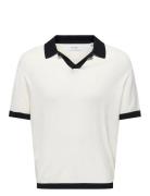 Onsadrian Reg 12 Ss Contrast Polo Knit ONLY & SONS White