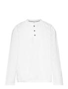 Long Sleeve Cotton T-Shirt Mango White