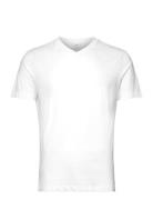 100% Cotton Slim-Fit V-Neck T-Shirt Mango White