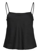 Satin Top With Thin Straps Mango Black