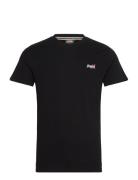 Essential Contrast Emb Tee Superdry Black