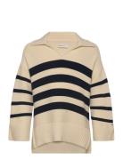 Striped Breton Knitted Sweater GANT Cream