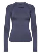 Hmlmt Shaping Seamless T-Shirt L/S Hummel Navy