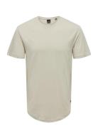 Onsmatt Life Longy Ss Tee ONLY & SONS Cream