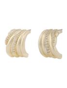 Seine Big Oval Ear G/Clear SNÖ Of Sweden Gold