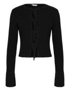 Emelie Knitted Bow Cardigan Bubbleroom Black