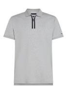 Zip Liquid Cotton Reg Polo Tommy Hilfiger Grey