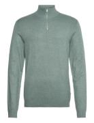 Ecovero Half Zip L/S Knit Lindbergh Green