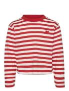 Vmleila Stripe Ls Short Top Girl Noos Vero Moda Girl Red