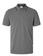 Slhslim-Atlas Sport Ss Polo Selected Homme Grey