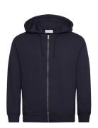 Recycled Zip Hoodie Sweat Lindbergh Navy