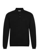 Knittet L/S Polo Lindbergh Black