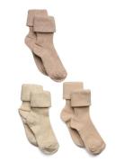 Cotton Rib Baby Socks - 3-Pack Mp Denmark Beige