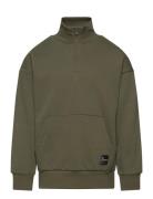 Sweater Halfzip Solid Lindex Khaki