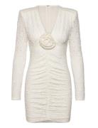 Lace Mini V-Neck Dress ROTATE Birger Christensen Cream