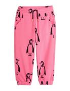 Penguin Fleece Trousers Mini Rodini Pink