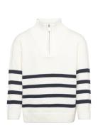 Sweater Knitted Half Zip Lindex White