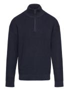 Sweater Rib Knit Halfzip Lindex Navy