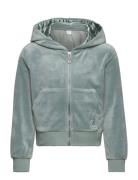 Sweatshirt Velour With Hoodie Lindex Green