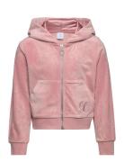 Sweatshirt Velour With Hoodie Lindex Pink