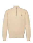 Waffle Stitch Half Zip Jmpr Fred Perry Beige