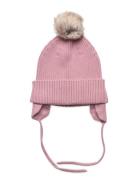 Cap Knitted W Pom Pom Lindex Pink