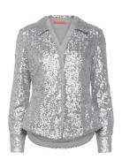 Double Collar Shirt, 2260 Sequins STINE GOYA Silver