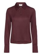 Glossy Jersey Shirt Filippa K Burgundy