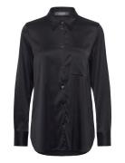 Mmlinda Satin Shirt MOS MOSH Black