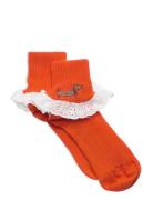 Dog Lace Socks Mini Rodini Red