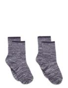 2-Pack Melange Socks FUB Purple