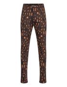 Leopard Aop Brushed Leggings Mini Rodini Black