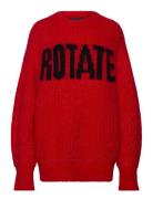 Knitted Logo Sweater ROTATE Birger Christensen Red