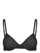 Mesh Unlined Demi Bra Organic Basics Black