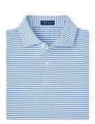 Tempo Performance Mesh Polo - Edwin Spread Collar Peter Millar Blue