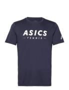 Men Court Tennis Graphic Tee Asics Navy