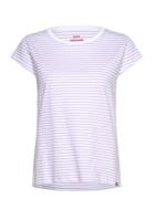 Fine Jersey Stripe Teasy Tee Fav Mads Nørgaard Purple