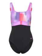 Womens Shaping Contoureclipse Printed 1 Piece Speedo Black