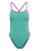 Womens Solid Vback Speedo Blue